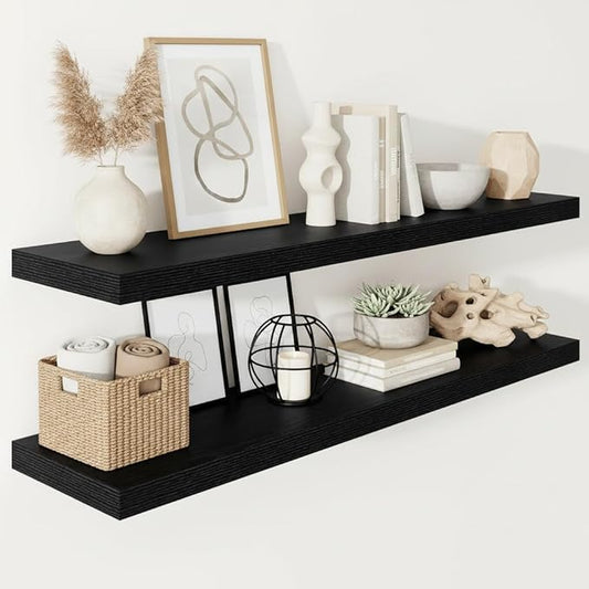 Vivelove 2 inch Thick Floating Shelves