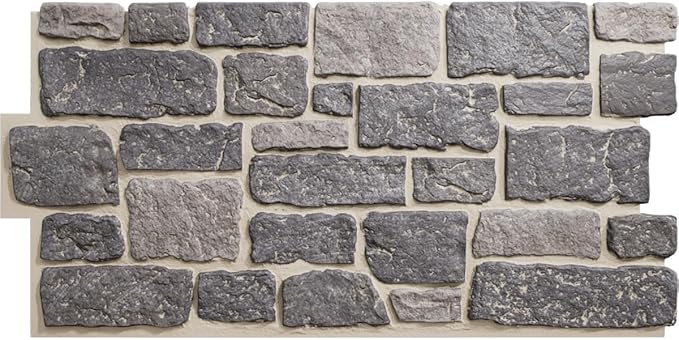 EverStone Cobblestone Faux Stone Panel, Oxford Terrace Color