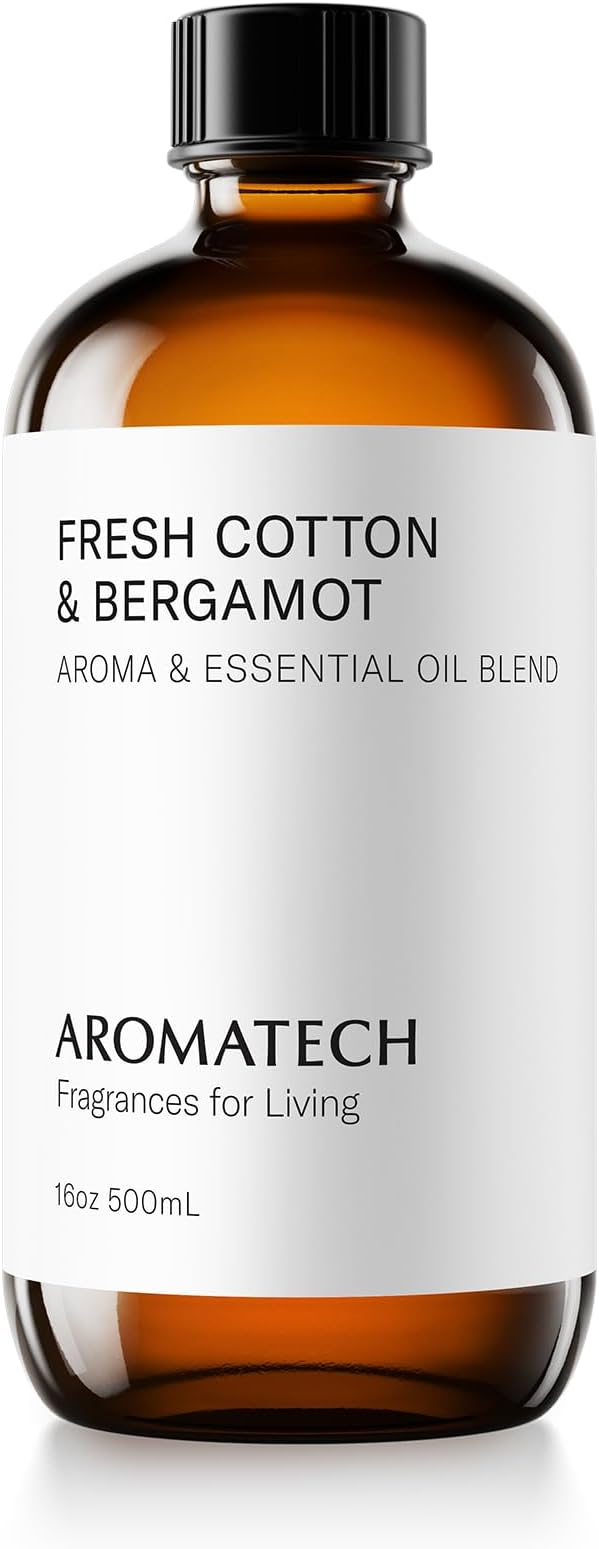 AromaTech Fresh Cotton & Bergamot for Aroma Oil Scent Diffusers - 500 Milliliter