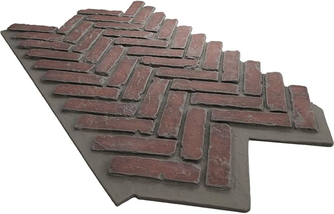 EverStone Herringbone Faux Brick Panel, 46 1/2"W x 25 1/4"H x 1"D, Stratus Color