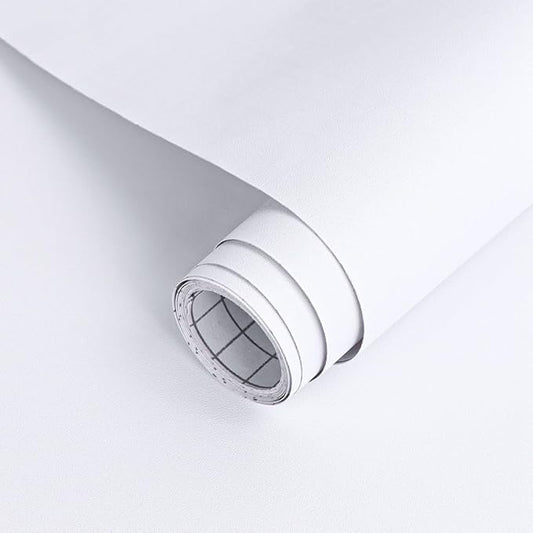 Arthome 17"x120" White Contact Paper, Peel and Stick Matte Wallpaper, Self