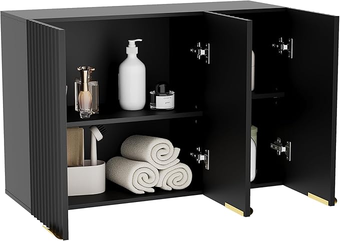 ChooChoo 3 Doors Wall Cabinet Laundry Room, Bathroom Wall Cabinet