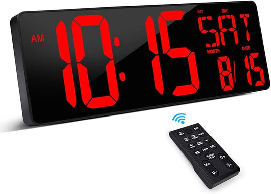 XREXS Large Digital Wall Clock