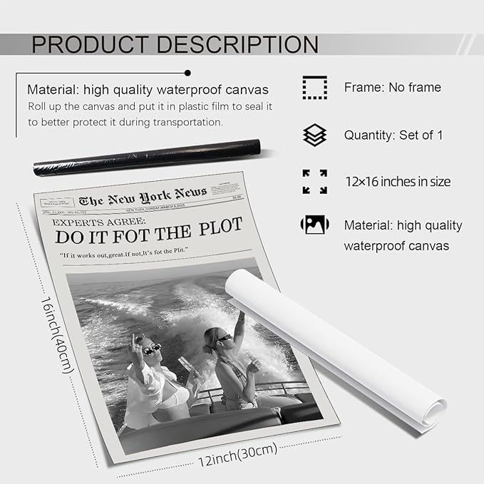 noxozoqm Black and White Fashion Hot Girl Poster Fun Do It
