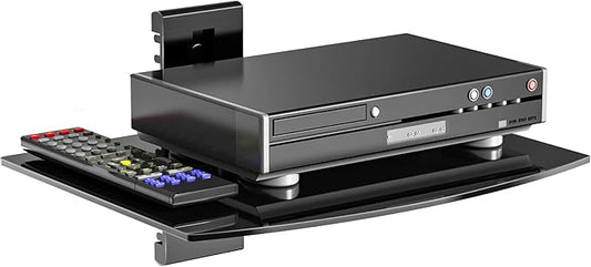 WALI Floating TV Shelf, 1 Tier Glass Projector Shelf