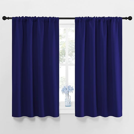 NICETOWN Navy Blue Curtains Blackout Draperies
