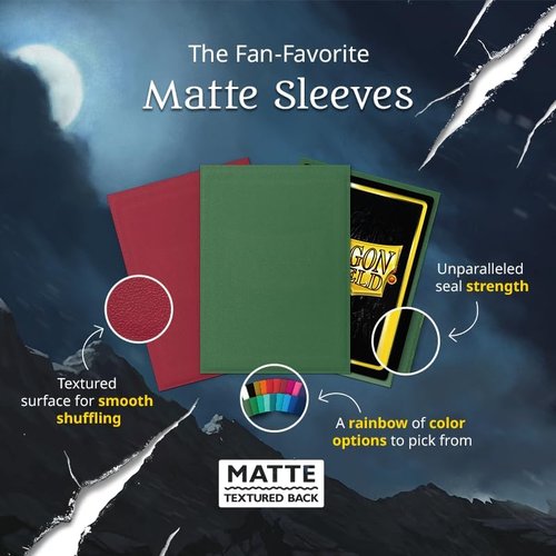 Dragon Shield | Matte Card Sleeves - 100 CT Standard Size | Smooth & Durable for TCG - White
