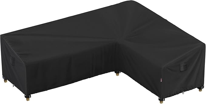 iBirdie Outdoor Patio Furniture Cover fit 104 x 83 inch, 103 x 80, 102 x 79 L-Shaped Sectional Sofa, Waterproof Weatherproof Heavy Duty 600D Garden Cover for Outside L Shape Couch