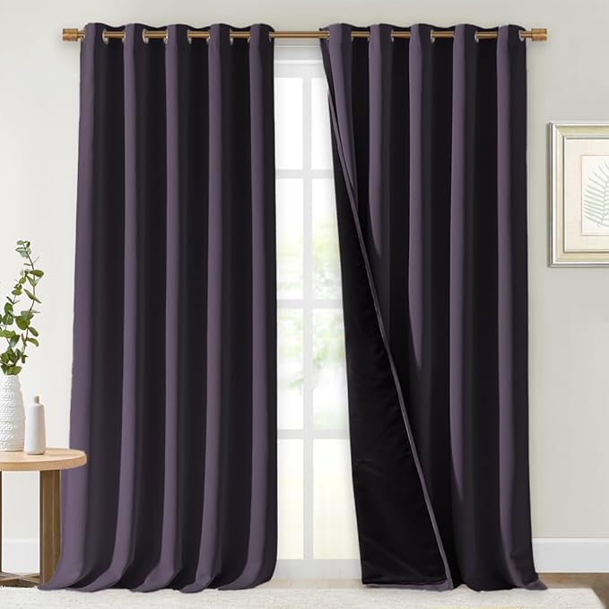 NICETOWN Full Shading Curtains for Windows, 70 inches W x 95 inches L, Super