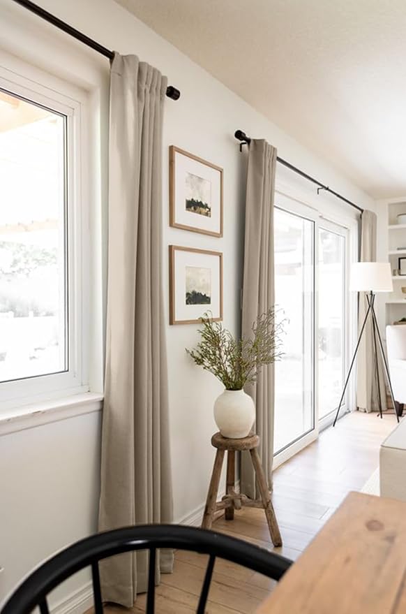 100% Blackout Shield Linen Blackout Curtains