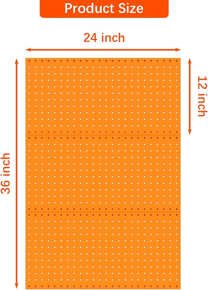 TORACK 3 PCS Metal Pegboard Panels