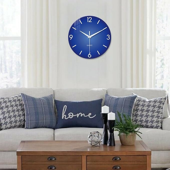 XFM Modern Simple Wall Clock 12 Inch Silent Non-Ticking Wall Clocks Battery