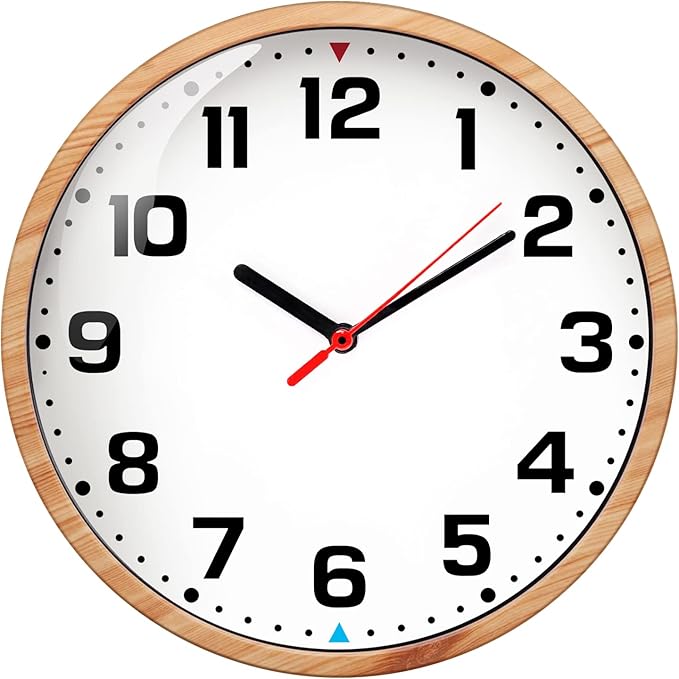 SIN&MI Wall Clock 9 Inch Battery Operated Silent Non-Ticking Wall Clock Modern