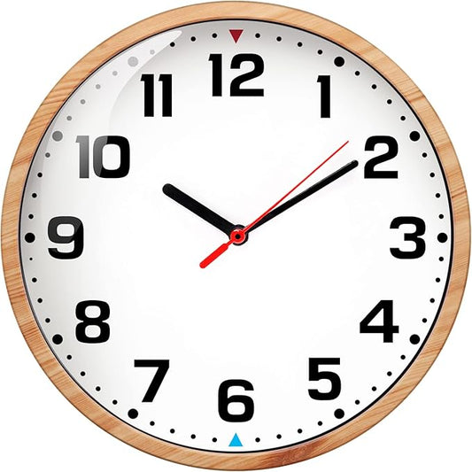 SIN&MI Wall Clock 9 Inch Battery Operated Silent Non-Ticking Wall Clock Modern