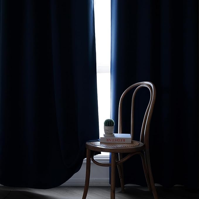 IGEMAEVE Blackout Sliding Door Curtains 96 Inch Length, Extra Wide Room Divider