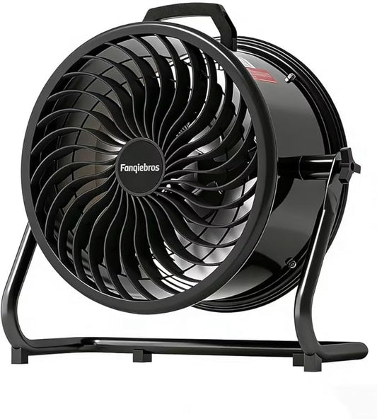 16 Inch High Velocity Industrial Floor Fan, 3000 CFM Heavy Duty Metal Shop Fan, 3 Speeds, 360Â° Tilt & Wall Mountable, Portable Air Circulator for Garage Workshop Warehouse Gym - UL Listed