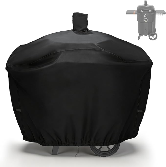 BBQ Grill Cover for Oklahoma Joe's Bronco 18 in Smoker, Waterproof 600D Outdoor Propane Barbecue Covers Griddle Covers- 44" L x 27" W x 39" H