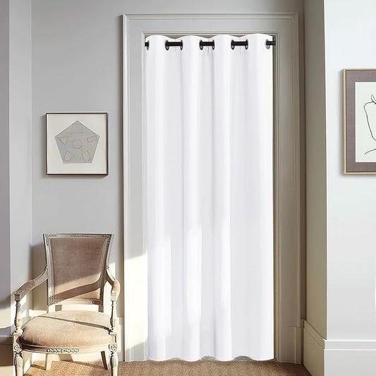 NICETOWN White Doorway Curtains 80 inches Long