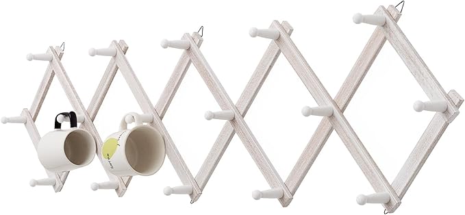 SCUNDA Rustic Wall Mounted Coat Rack