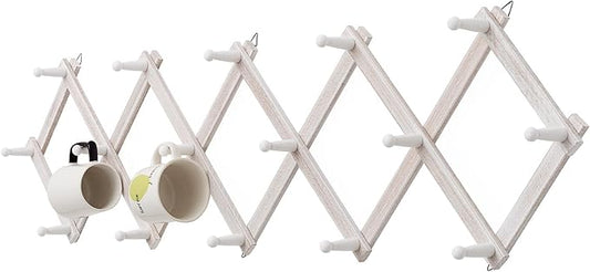 SCUNDA Rustic Wall Mounted Coat Rack