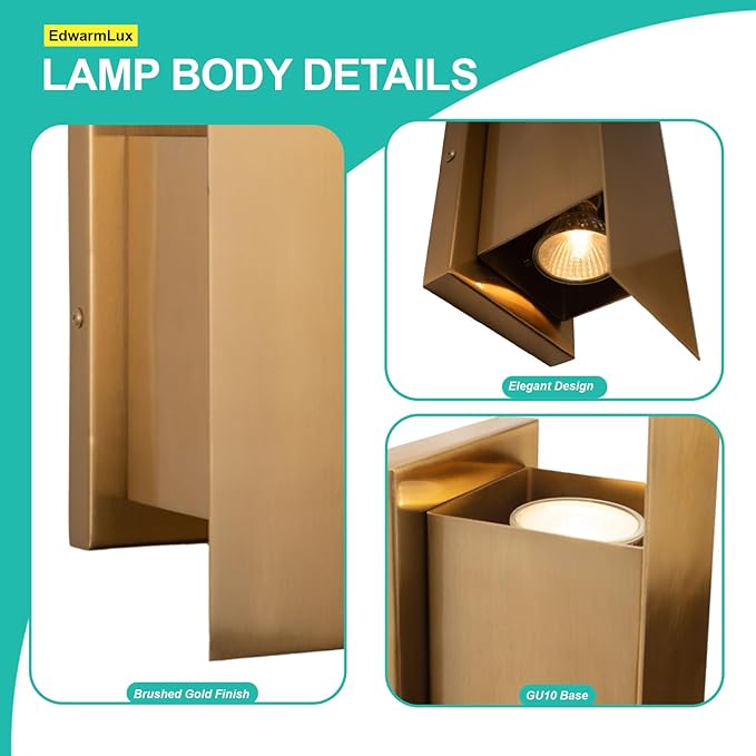 Edwarmlux Indoor Wall Sconces, Modern Wall Lights, Up and Down Wall Mount Light