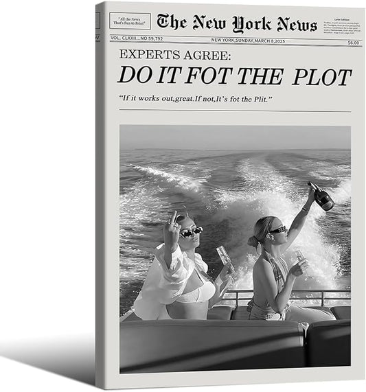 Black and White Fashion Hot Girl Poster Fun Do It