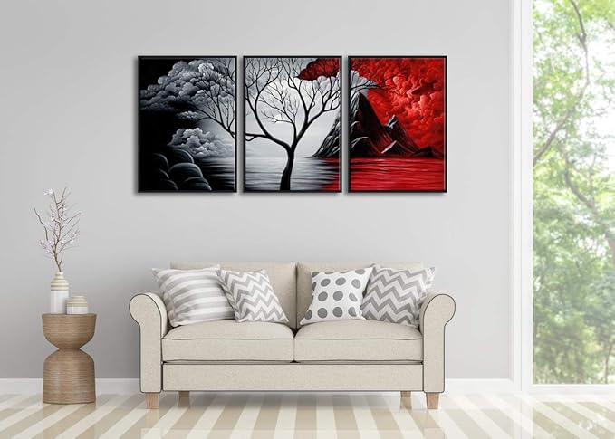 Wieco Art Extra Large Size Framed Canvas Art Prints Wall Art the Cloud Tree