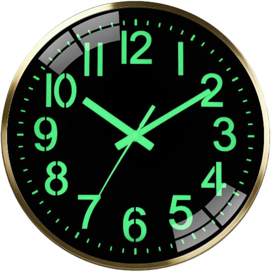 Luminous wall Clock Modern Silent Wall Clock, Non-Ticking Battery Operated Wall
