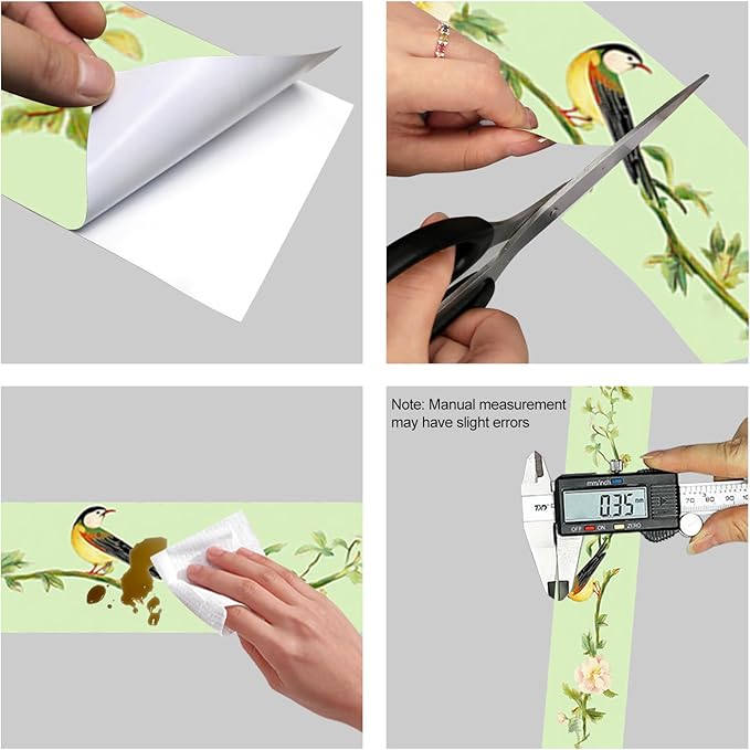 HOMETITUTE Wallpaper Border Peel and Stick Decorative Wall Trim Self Adhesive