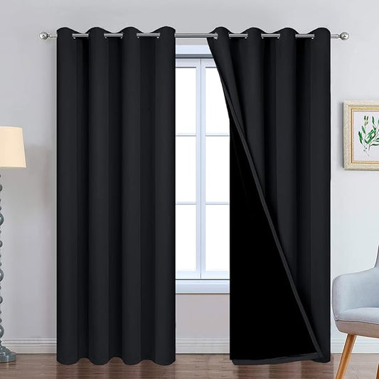 Yakamok 84 Inch Length 100% Blackout Curtains