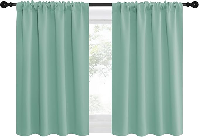 NICETOWN 2 Panels Blackout Curtains, Rod Pocket Thermal Insulated Drapes