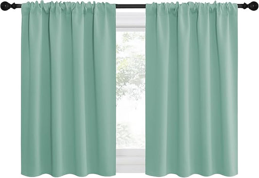NICETOWN 2 Panels Blackout Curtains, Rod Pocket Thermal Insulated Drapes