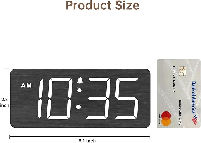 DreamSky Wooden Digital Alarm Clock