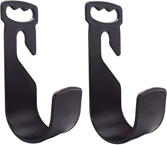chic style 2 Pack Garden Hose Hanger Wall Mount Hose Holder Hook Fit to 25 50 75 100foot Hose (ABS Plastic, Black)