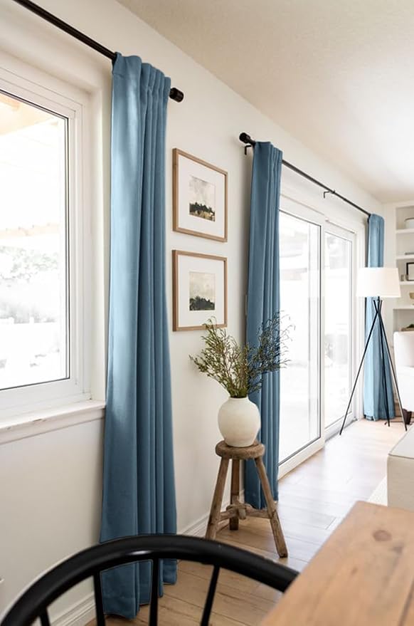 100% Blackout Shield Linen Blackout Curtains