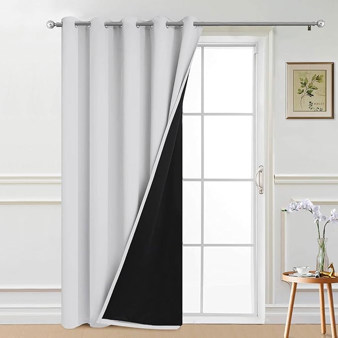 Yakamok 100% Blackout Lined Panels, Thermal Insulated Blackout Curtains