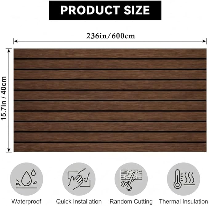 3D Wall Panels Peel and Stick – 15.74" x 236" PVC Faux Texture Wall Covering