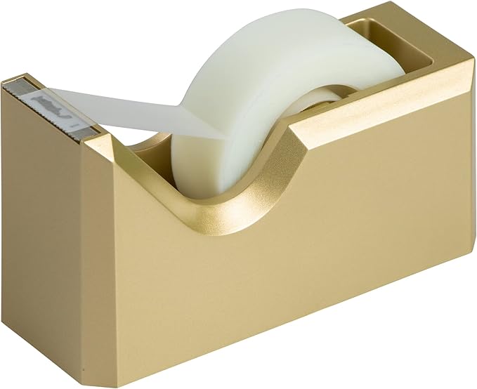 JAM PAPER Colorful Desk Tape Dispensers - Gold - Sold Individually