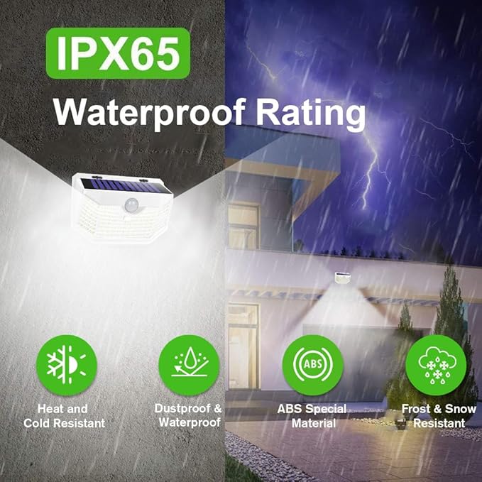 HMCITY 120 LED Outdoor Solar Lights