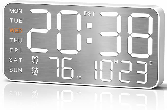 MASHI 8.4''Large Digital Wall Clock, Led Alarm Clock