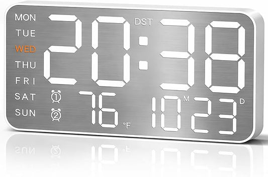MASHI 8.4''Large Digital Wall Clock, Led Alarm Clock