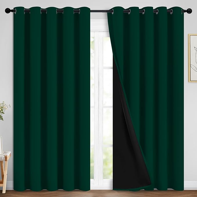 Yakamok 100% Blackout Curtain for Bedroom, Thermal Insulated Drapes