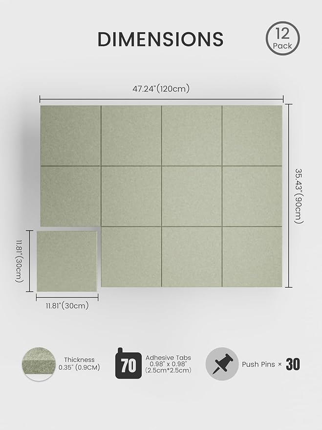 Bumusty Large Cork Board 48" x 36" Alternative