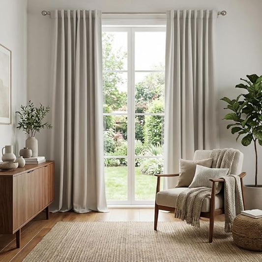 RYB HOME Blackout Curtains for Living Room, Privacy Thermal Insulating Window