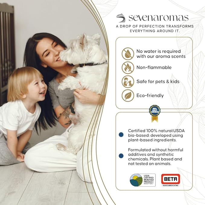 SevenAromas Hotel Scent Diffuser Oil, Luxury Hotel-Inspired Essential Oil for Aromatherapy & HVAC Diffusers – Premium Dropper Bottle - 145 ml 5 FL oz (Santorini)