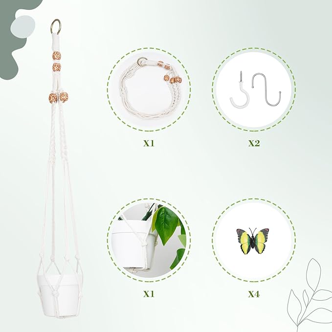 BLEUM CADE 1pcs Fake Hanging Plants Kit