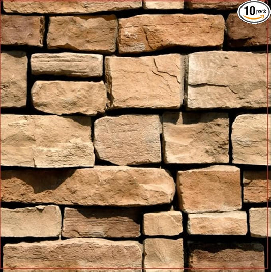 COMSTICKC Peel and Stick Faux Stone Wall Sticker Wall Panels, Not Real Stone