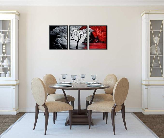 Wieco Art Framed Wall Art the Cloud Tree Wall Art HD print of Oil Paintings