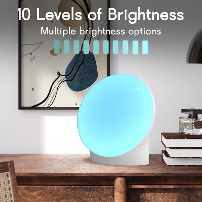 Brown Noise Sound Machine with 30 Soothing Sounds Sleep Machine 12 Colors Night Light White Noise Machine 36 Volume Levels 4 Timers and Memory Function 10 Adjustable Brightness for Baby Adults Kids