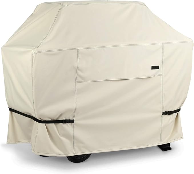 NettyPro Grill Cover for Outdoor Grill 70 inch Waterproof Heavy Duty Gas BBQ Grill Cover for Outside Weber, Char-Broil, Brinkmann, Jenn Air, Nexgrill 3-5 Burners Barbecue, Beige